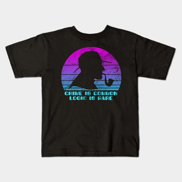Sherlock Holmes - Logic is Rare Kids T-Shirt by cynic101